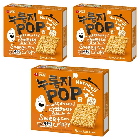 농심 누룽지팝, 142g, 3개