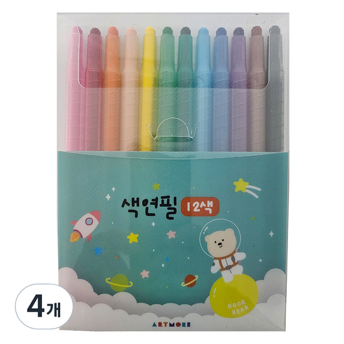 아트모아 색연필, 12색, 4개