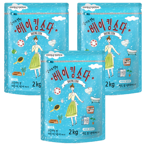 엄마의선택 베이킹소다, 2kg, 3개