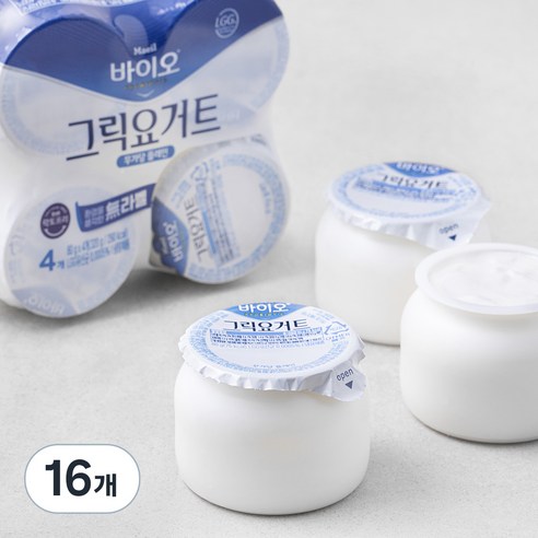 매일 바이오 그릭요거트 무가당 플레인, 80g, 16개 
유제품/아이스크림