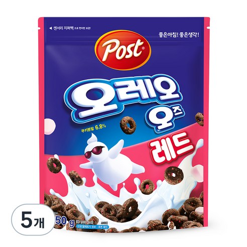 오레오오즈 레드 시리얼, 250g, 5개