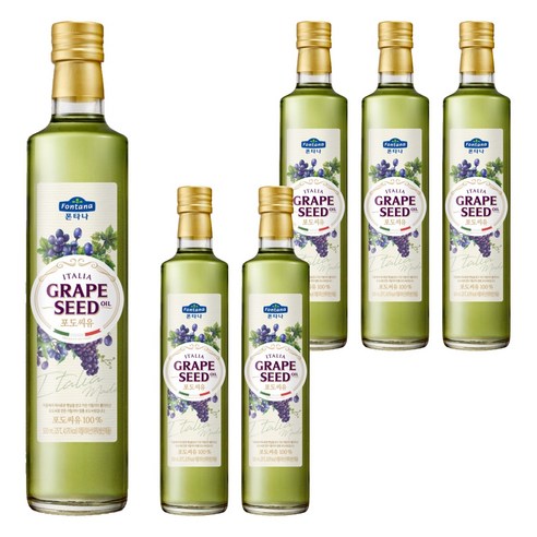 폰타나 이탈리아 포도씨유 도리카, 500ml, 6개