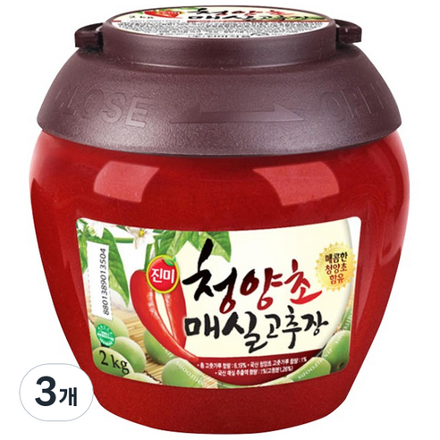 진미 청양초매실고추장, 2kg, 3개