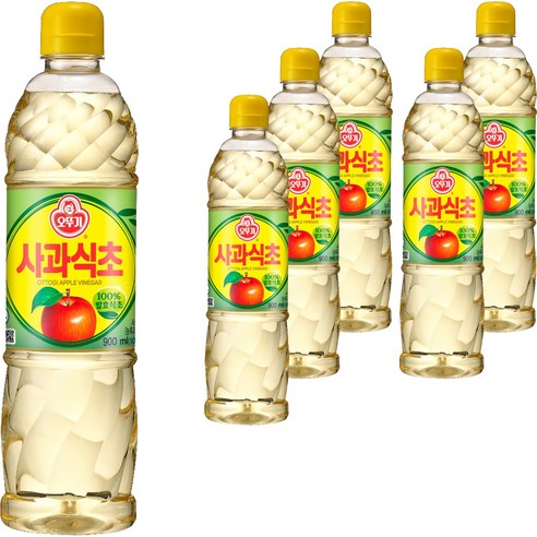 오뚜기 사과식초, 6개, 900ml