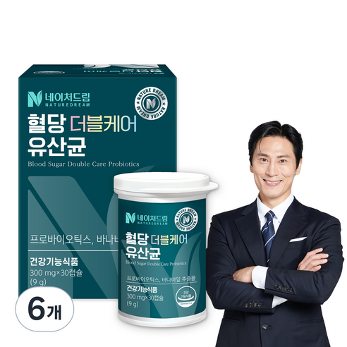 네이처드림 혈당 더블케어 유산균 9g, 30정, 6개