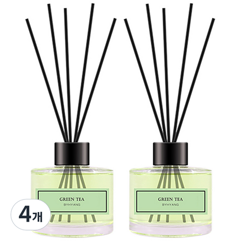 바이향 홈 디퓨저 120ml x 2p, 그린티, 4개