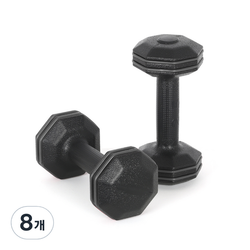 아리프 블랙라인 범퍼 옥타곤 덤벨, 2.5kg, 8개