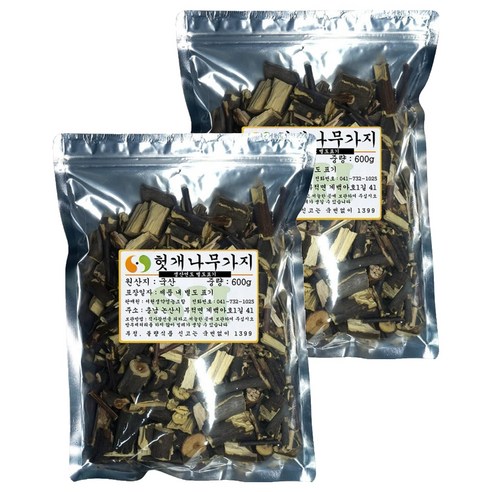 자연한재 헛개나무 가지, 600g, 2개