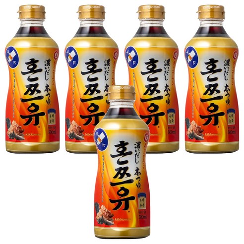 기꼬만 코이다시 혼쯔유소스, 500ml, 5개
