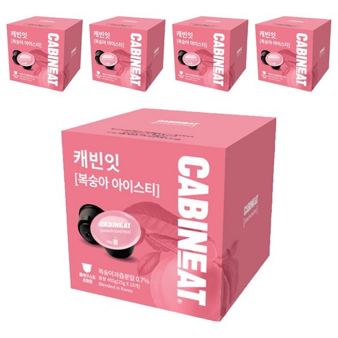 캐빈잇 복숭아 아이스티 분말, 25g, 16개입, 5개, 25g