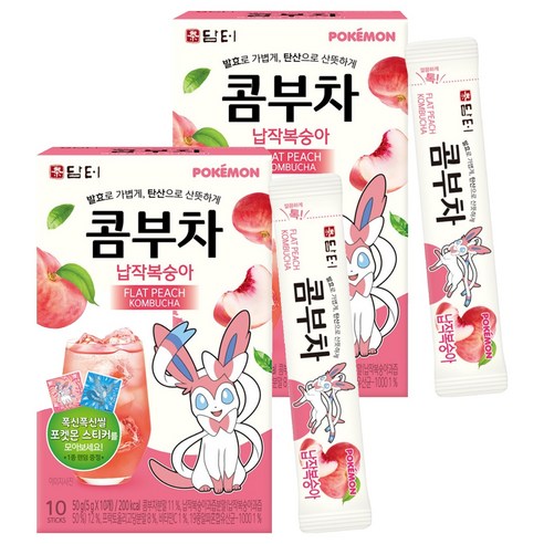 담터 포켓몬 납작복숭아 콤부차