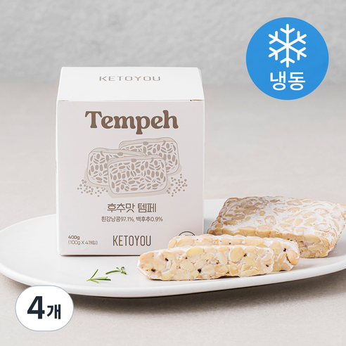 키토유 후추맛 템페 4개입 (냉동), 400g, 4개