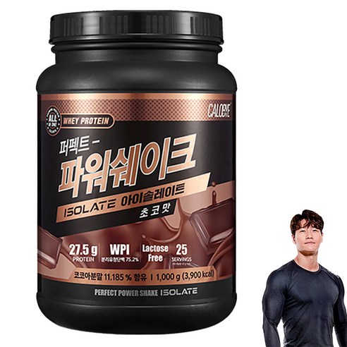 칼로바이 퍼펙트 파워쉐이크 아이솔레이트 유청 단백질 WPI 보충제 프로틴 파우더 초코맛, 1개, 1kg
