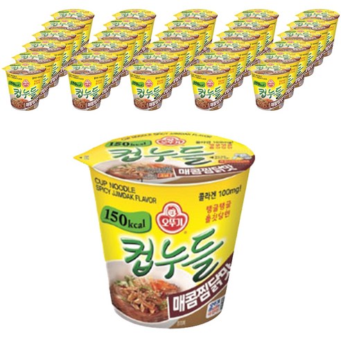 오뚜기 컵누들 매콤찜닭맛 45.5g, 90개