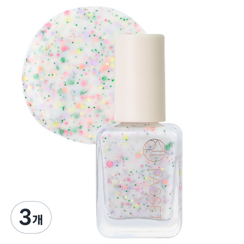 파셋 셀럽 네일컬러 폴리쉬 매니큐어, 76 화이트버블, 7ml, 3개
