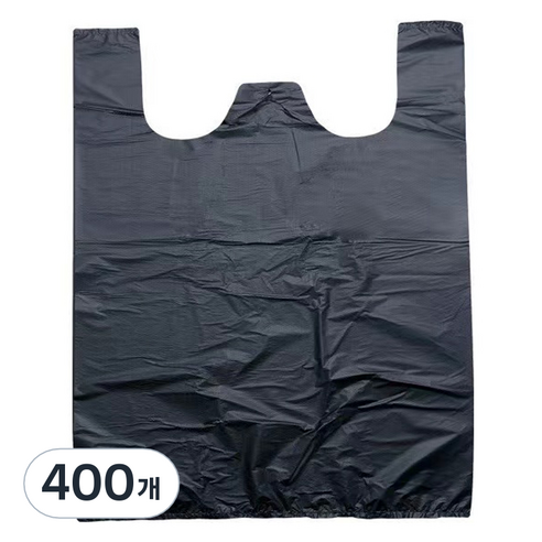 원이네 손잡이 비닐 봉투 블랙, 400개, 22L