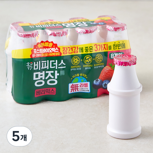 소와나무 비피더스 요구르트 명장 베리믹스, 125ml, 8개입, 5개