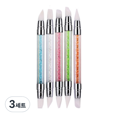 알리다 네일아트 실리콘 브러쉬 5종세트, 혼합색상, 3세트