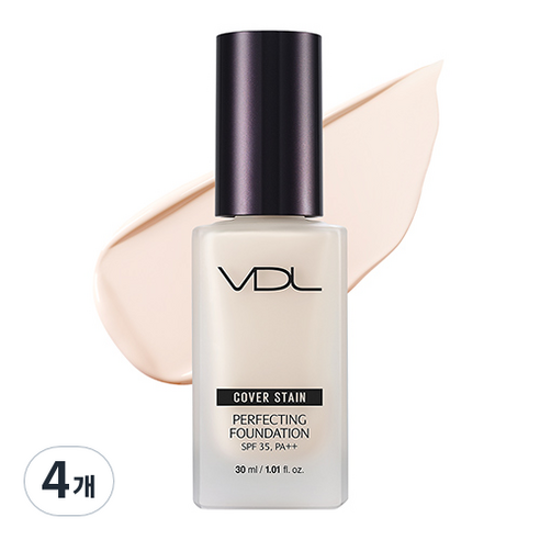 브이디엘 커버 스테인 퍼펙팅 파운데이션 30ml, A00, 4개