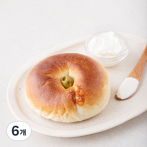 훕훕베이글 올리브치즈 베이글, 150g, 1개입, 6개