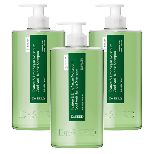 닥터시드 티트리 앤 라임 비건 지성케어 쿨 탈모 샴푸, 1000ml, 3개