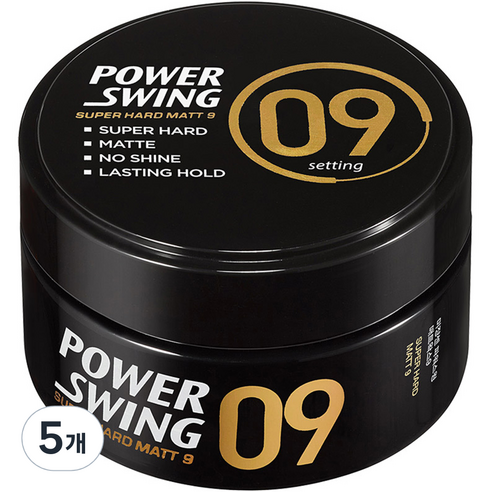 미쟝센 파워스윙 슈퍼 하드 매트 왁스 9, 80g, 5개