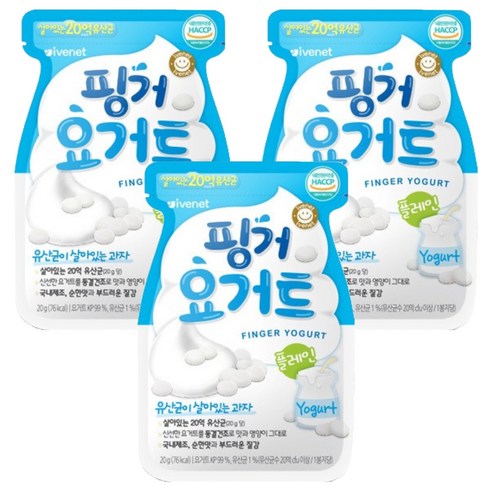 아이배냇 핑거 요거트, 플레인, 20g, 3개
