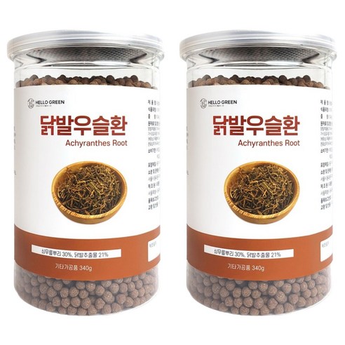 헬로우그린 닭발 우슬환 통, 340g, 2개