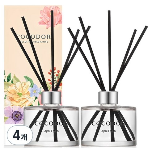 코코도르 퍼퓸 디퓨저, 에이프릴프레쉬, 200ml, 4개