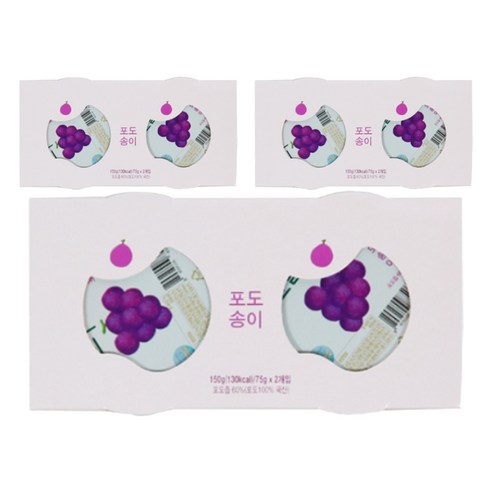 에코맘의산골이유식 유아용 산골푸딩 2p, 포도송이, 150g, 3세트