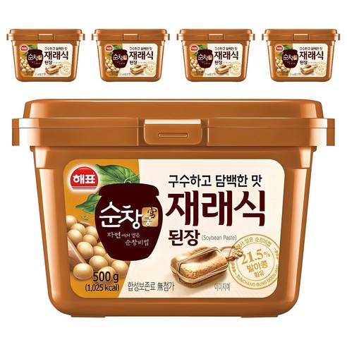 순창궁 재래식 된장, 500g, 5개