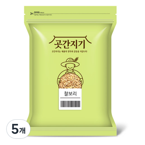 곳간지기 찰보리, 1kg, 5개