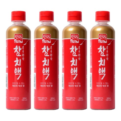 한라식품 참치액, 500ml, 4개