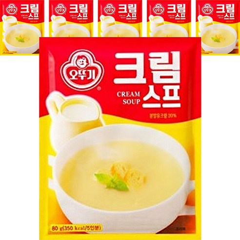오뚜기 크림 스프, 80g, 6개