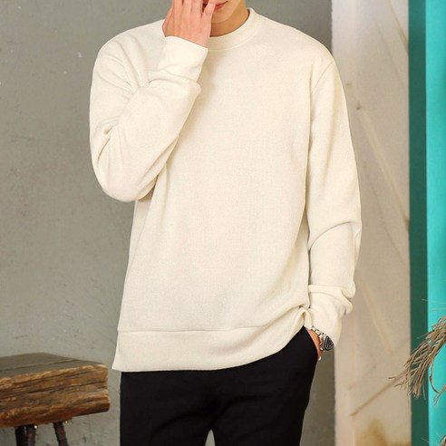 머시따 남성용 데일리 니트 맨투맨