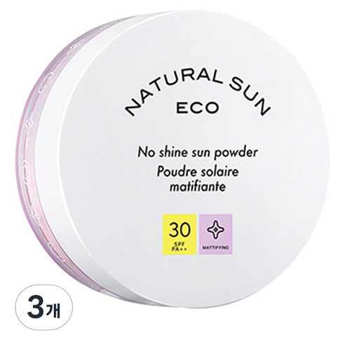 더페이스샵 내추럴 선 에코 피지잡는 선 파우더 SPF30 PA++, 13g, 3개