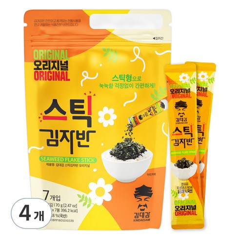 김대감 스틱 김자반 오리지널 7p, 70g, 4개