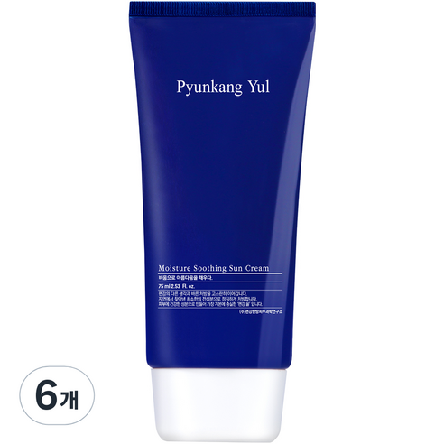 편강율 수분 진정 선크림 SPF50+ PA++++, 6개, 75ml