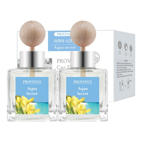 더허브샵 프로방스 차량용 디퓨저 50ml 본품, 아쿠아시크릿, 2개
