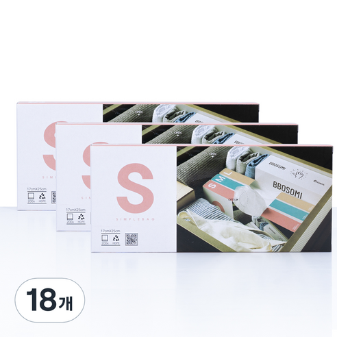 담다 수납이 간편한 뽑아쓰는 위생백 소형 200p, 소(S), 200개입, 18개