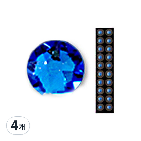 와사비네코 미미츠보 쥬얼리 귀지압패치 M 3.0mm 20p, 카프리블루, 4개