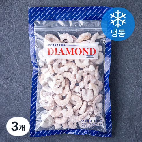 DIAMOND 생새우살 (냉동), 3개, 500g(91~110)