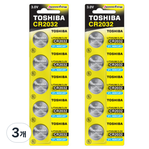 도시바 리튬코인 건전지 CR2032, 6개, 5개입