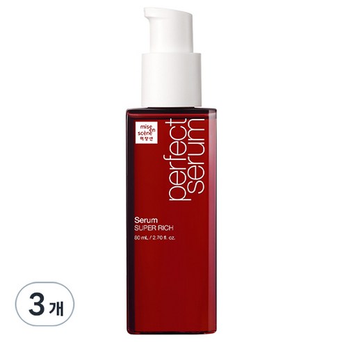 미쟝센 퍼펙트 슈퍼리치 극손상케어 헤어 세럼, 80ml, 3개