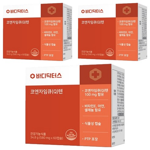 바디닥터스 코엔자임큐Q텐, 60정, 3개