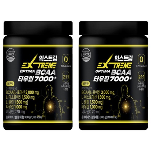 익스트림 OPTIMA BCAA 타우린 7000+, 300g, 2개