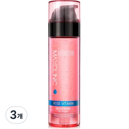 맥스클리닉 맥스 체인지 로즈 브라이트닝 오일 클렌징 폼, 110ml, 3개