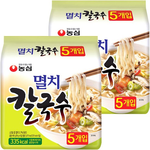 농심 멸치 칼국수, 98g, 10개