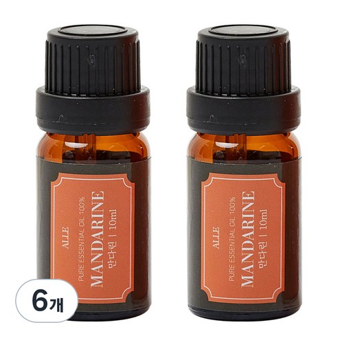 알레 비건 아로마 에센셜 오일 만다린, 10ml, 6개