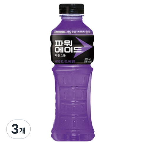 파워에이드 코카콜라 퍼플 스톰펫, 600ml, 3개